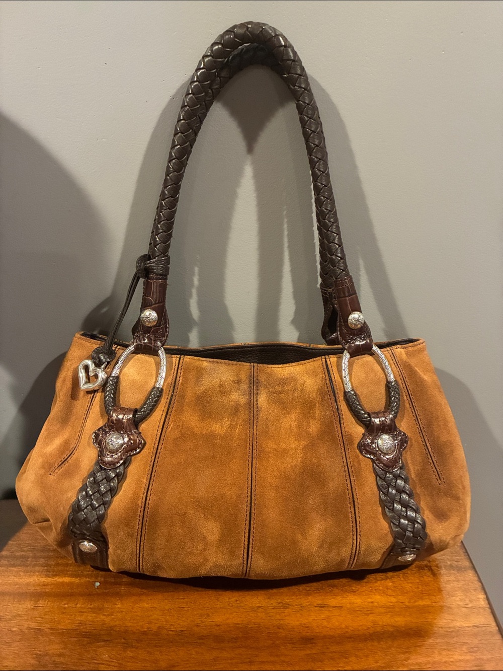 Brighton Tan Suede Shoulder Bag